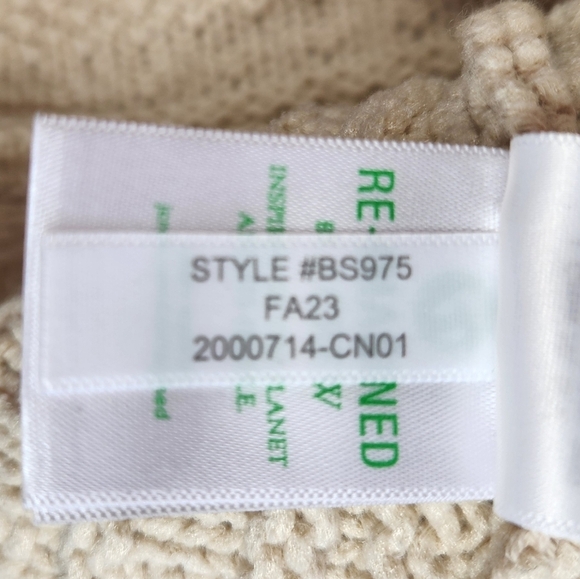 J. Crew Textured Cable-Knit Lady Wool Blend Fringe Jacket in Pale Bone Cream XS - Picture 15 of 15